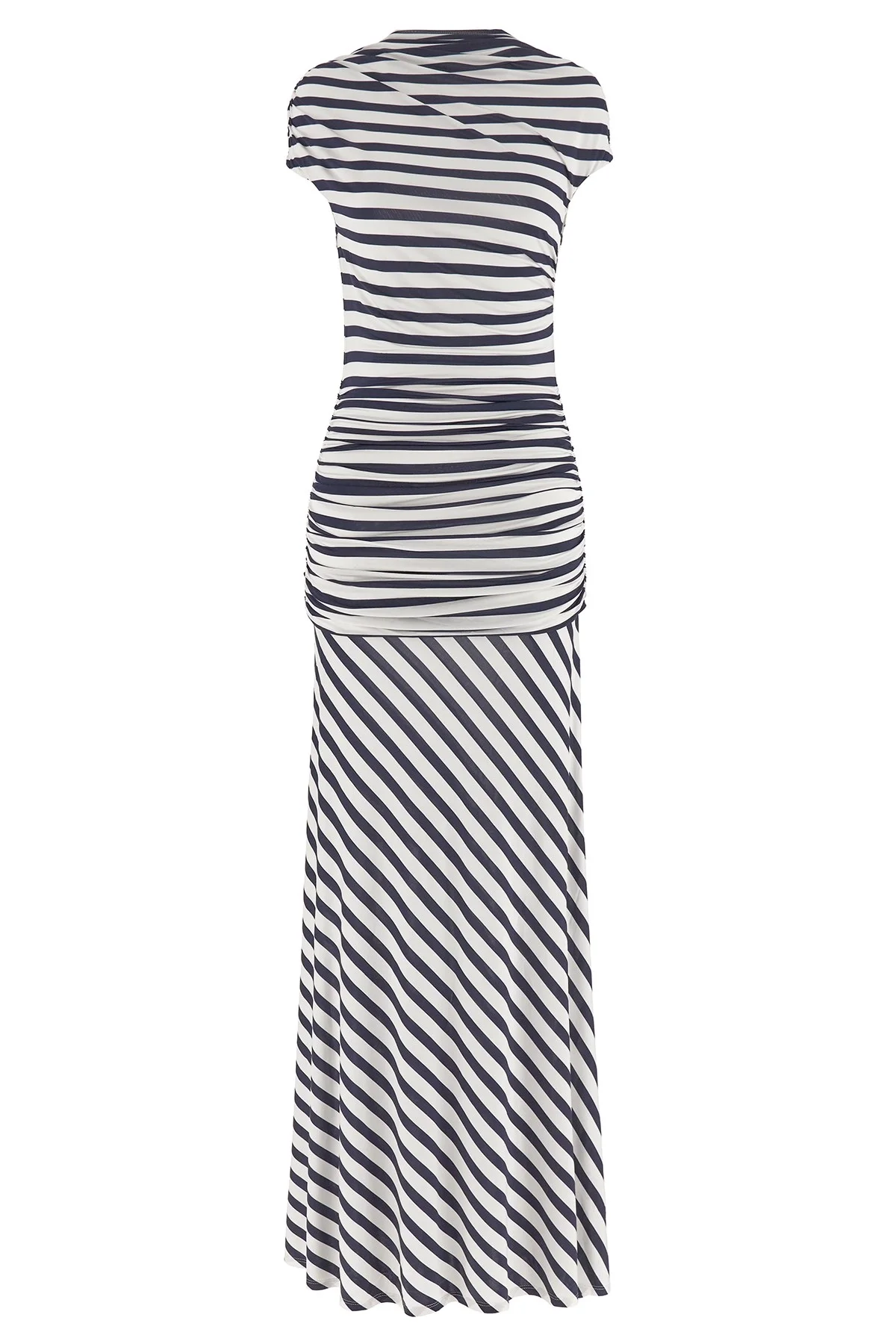 'Navy Stripe Jersey Maxi' dress - 1