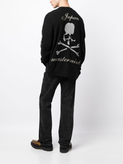 mastermind JAPAN intarsia-knit skull cashmere cardigan outlook