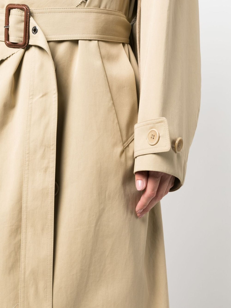 hooded double-breasted trench coat 5