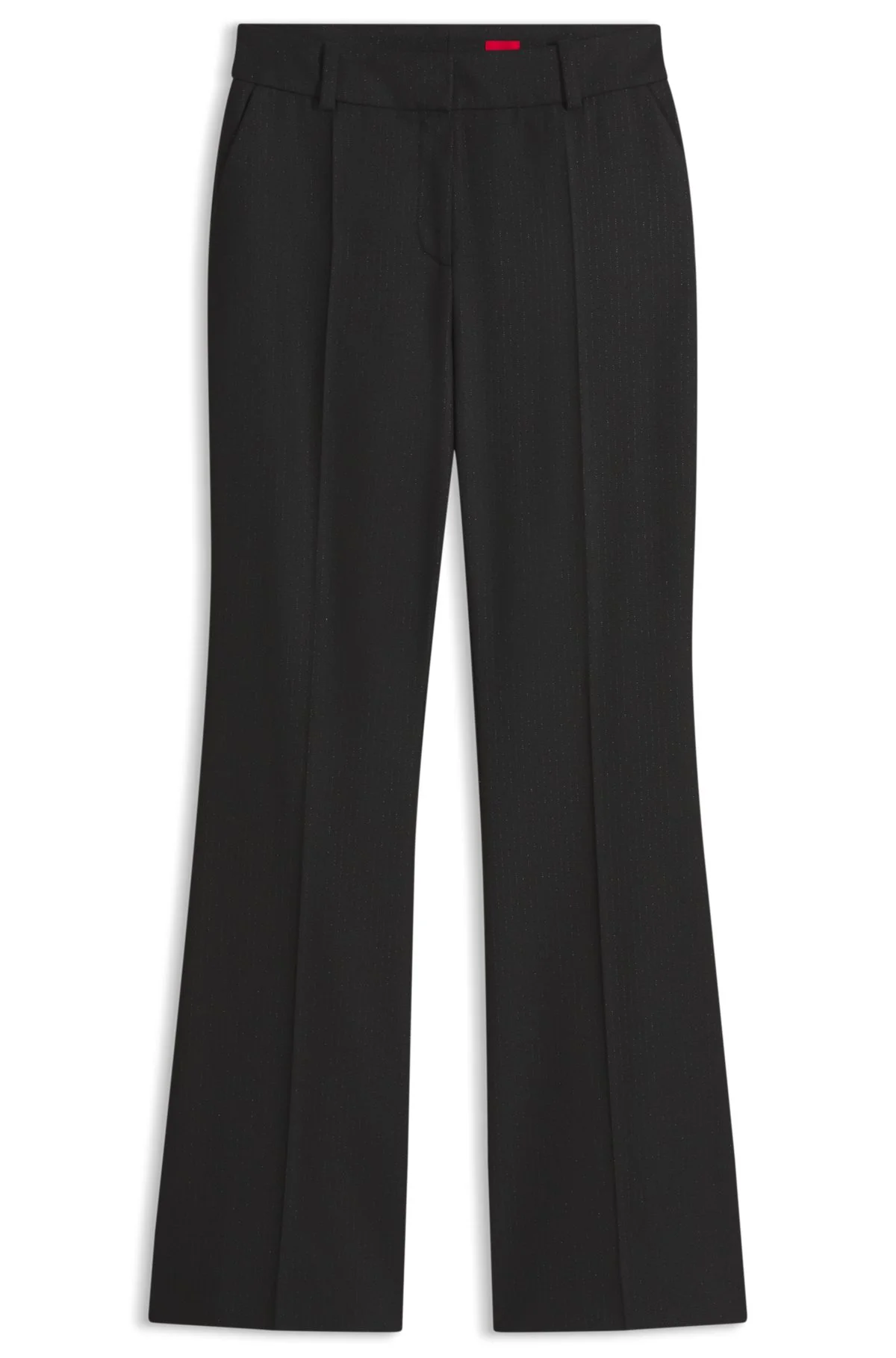 PINSTRIPE SLIM-FIT PANTS WITH BOOTCUT LEG - 1