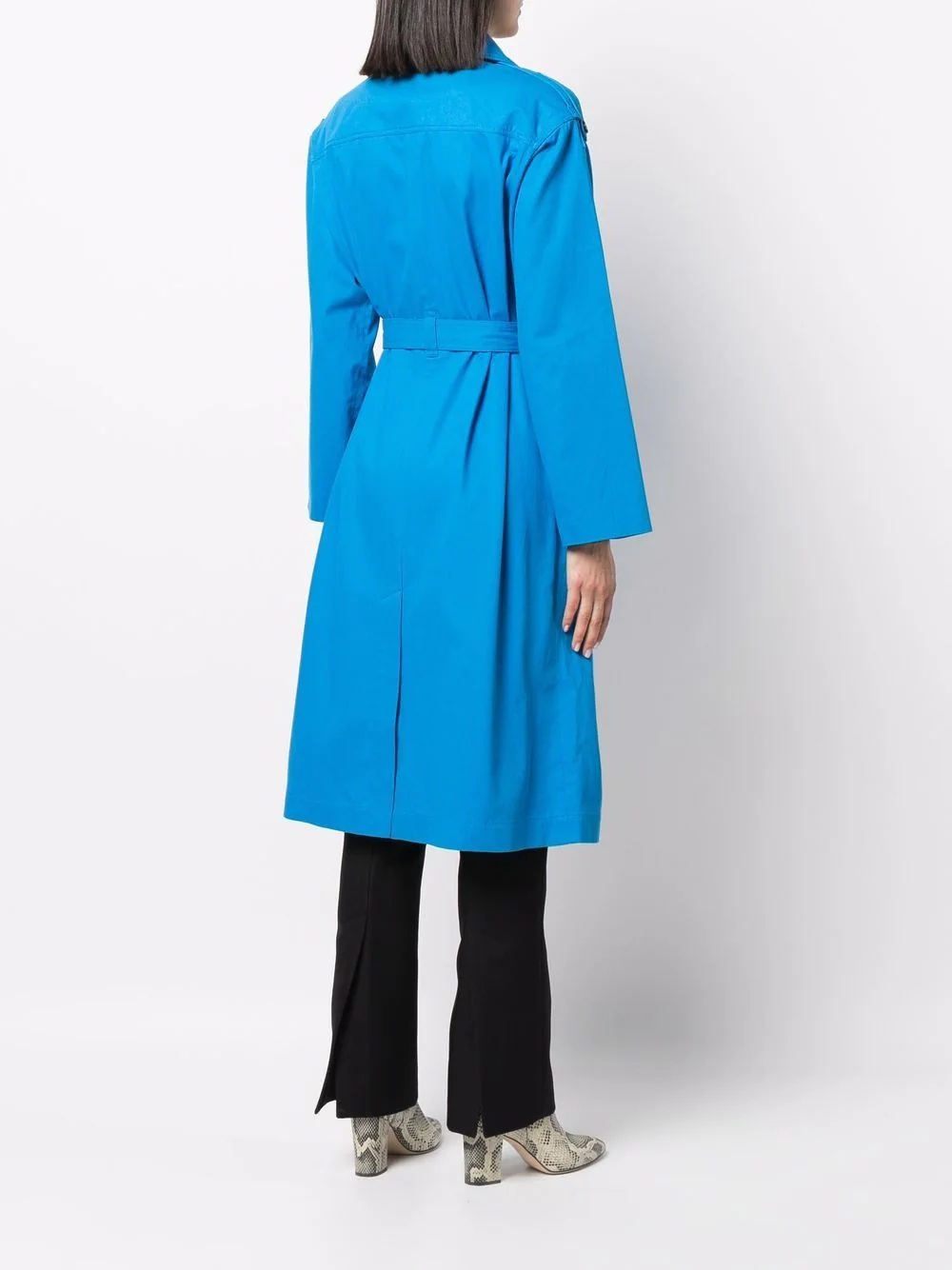 tied-waist trench coat - 4