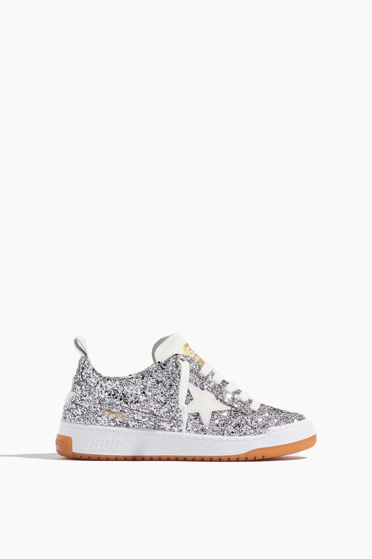 Yeah Glitter Sneaker in Silver/White - 1