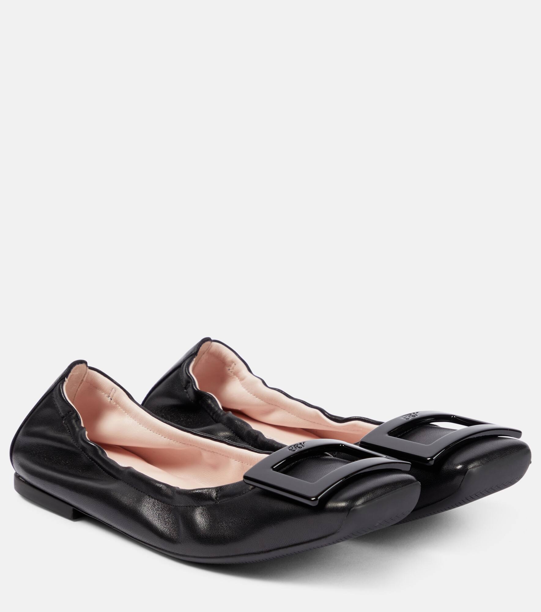 Viv' Pockette leather ballet flats - 1