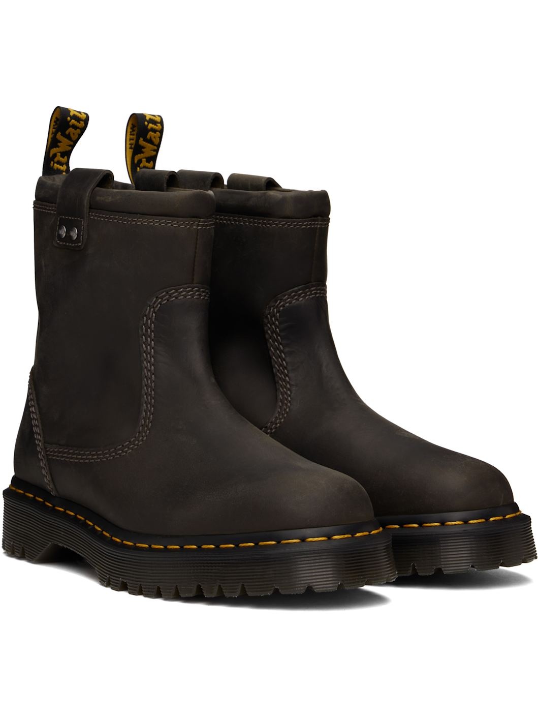 Gray Anistone Lo Leather Boots - 4