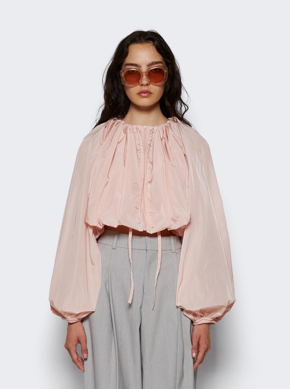 Short Puffed Jacket Rose Pale - 3
