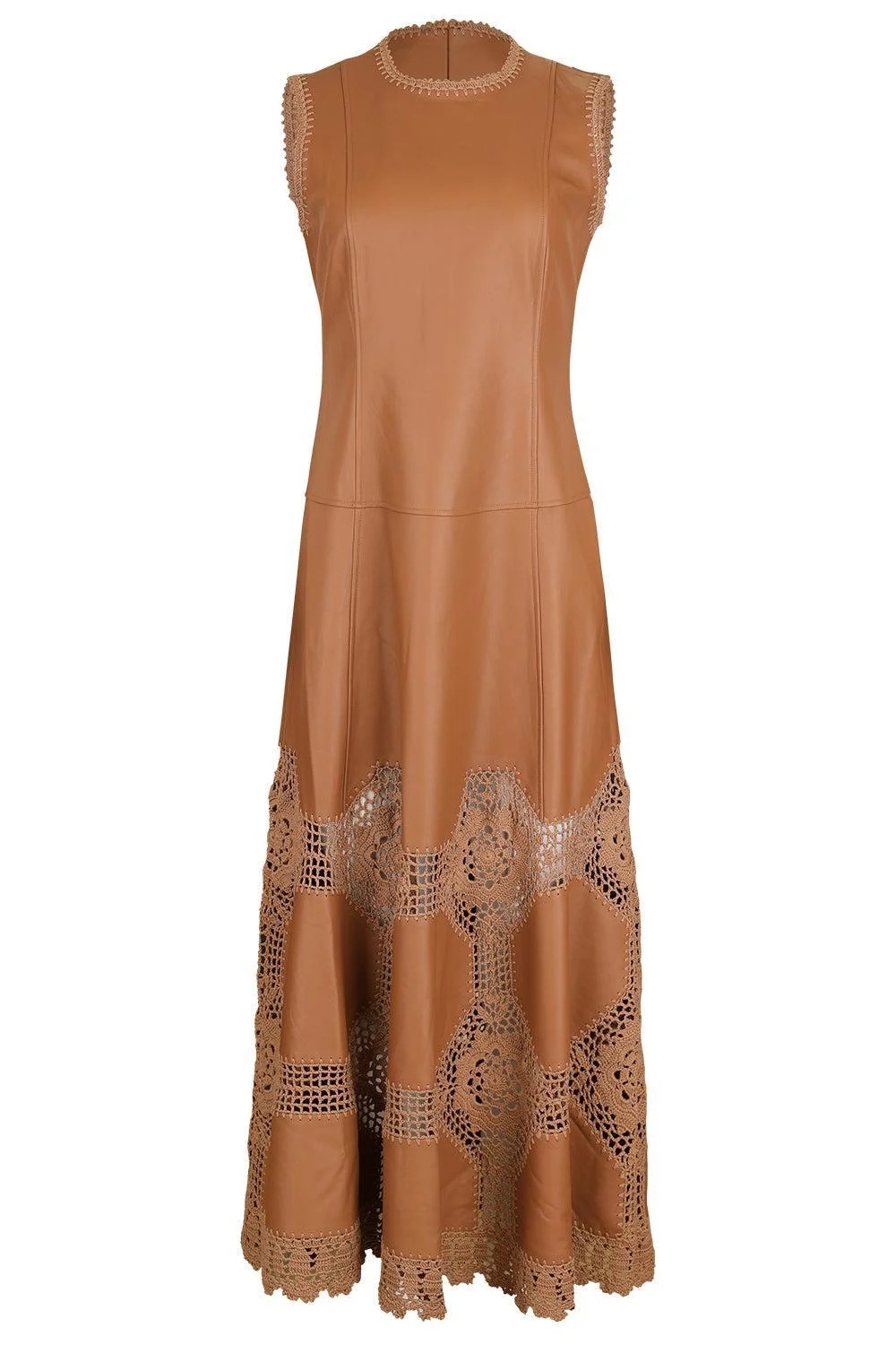 Ilana Crochet Dress - Camel - 1