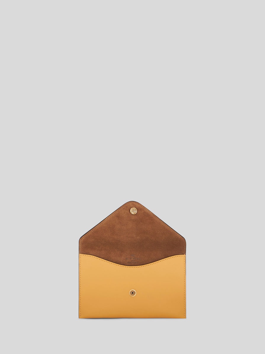 LEATHER CLUTCH BAG WITH PEGASO - 3