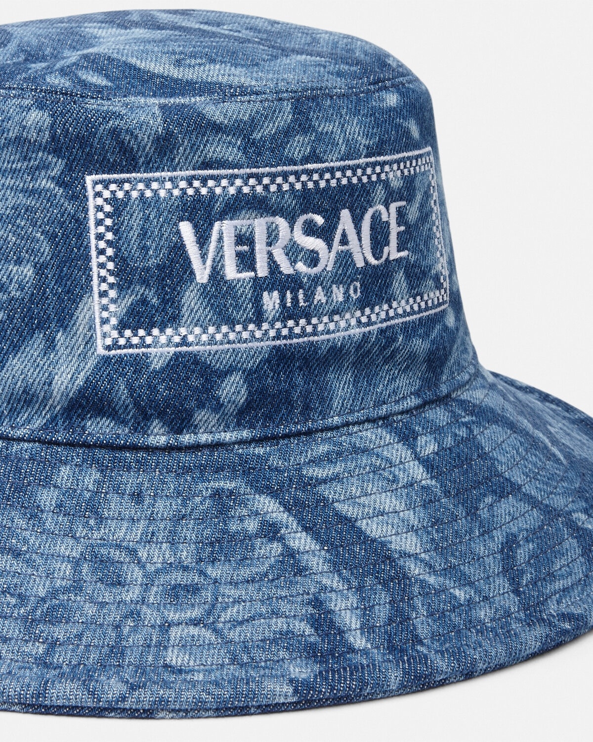 Barocco Denim Logo Bucket Hat - 4