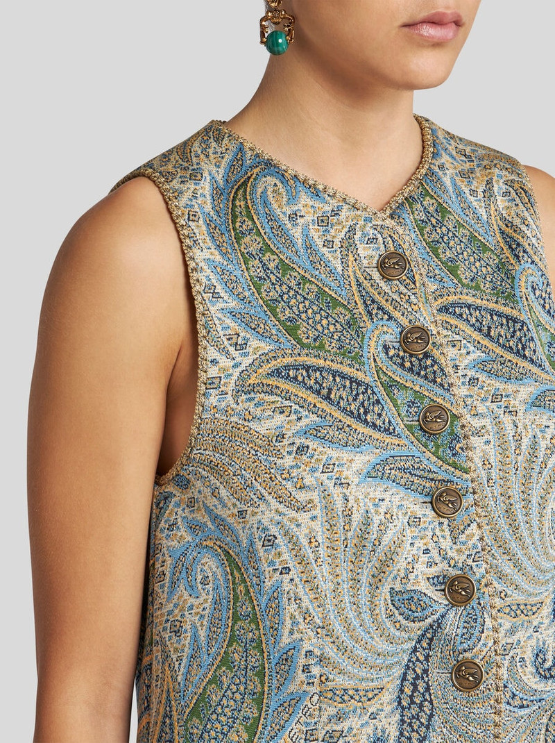 Etro PAISLEY JACQUARD WAISTCOAT outlook