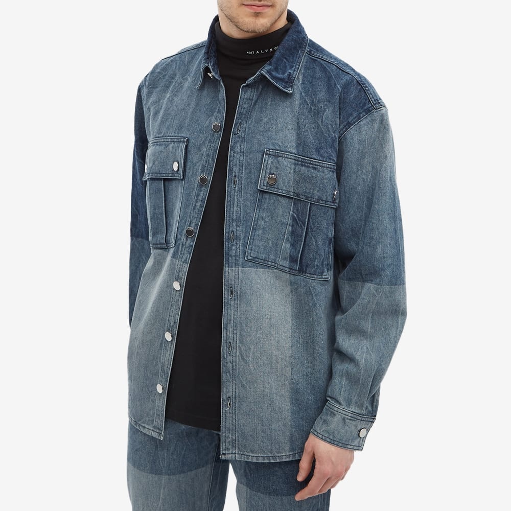 032c Panel Detail Denim Overshirt - 3