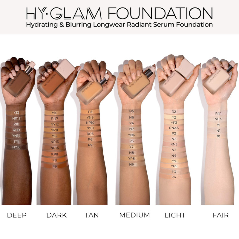 Hy-Glam Foundation Hydrating & Blurring Luminous Longwear Serum Foundation 8