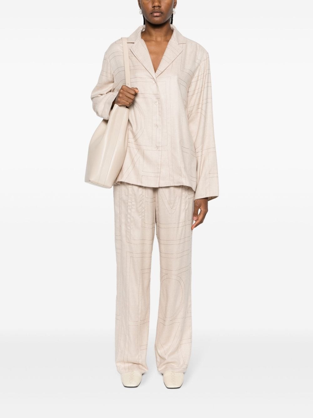 stich-embellished tapered trousers - 2