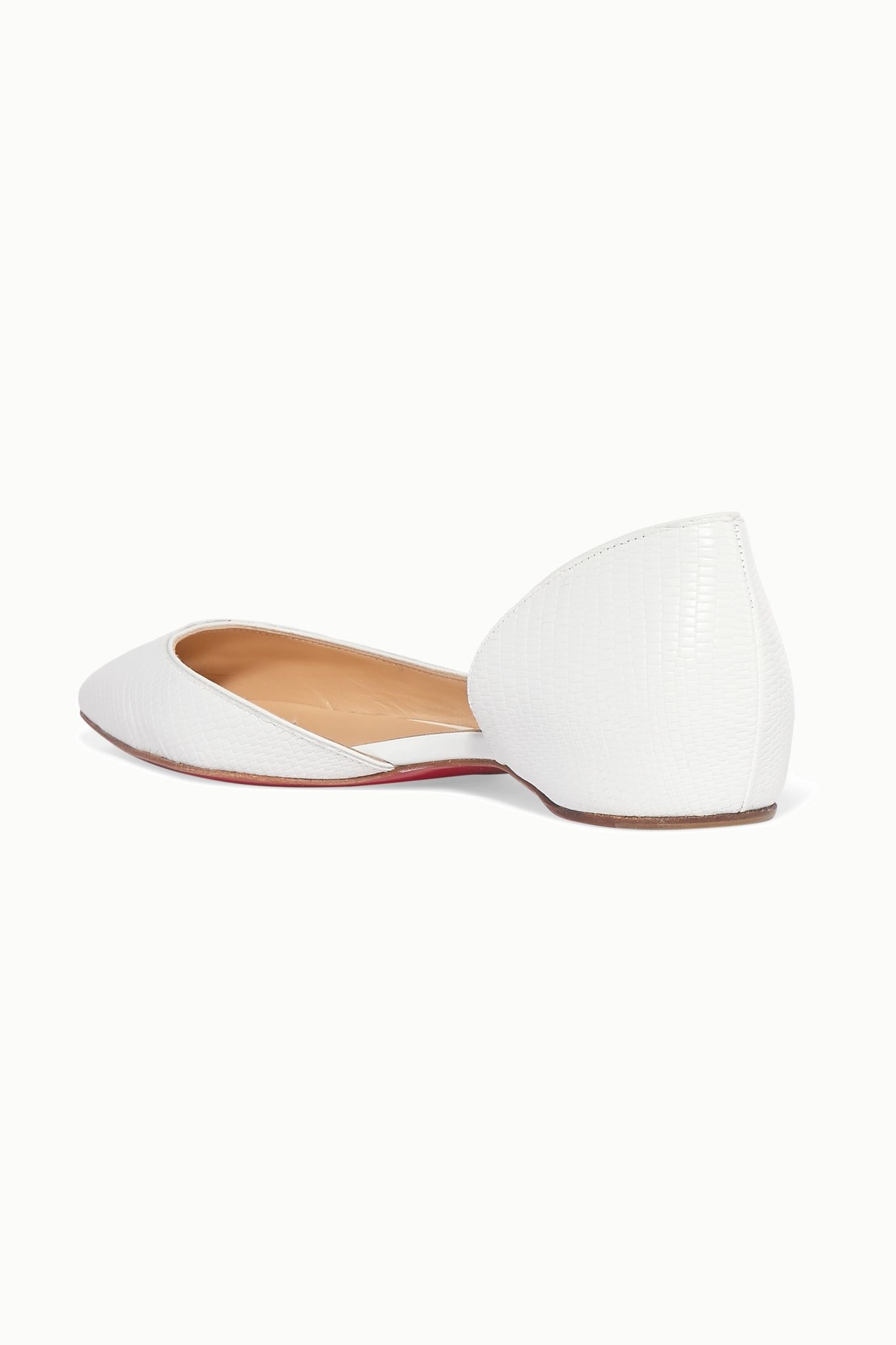 Iriza lizard-effect leather point-toe flats - 4