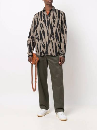 KENZO tiger stripe print shirt outlook