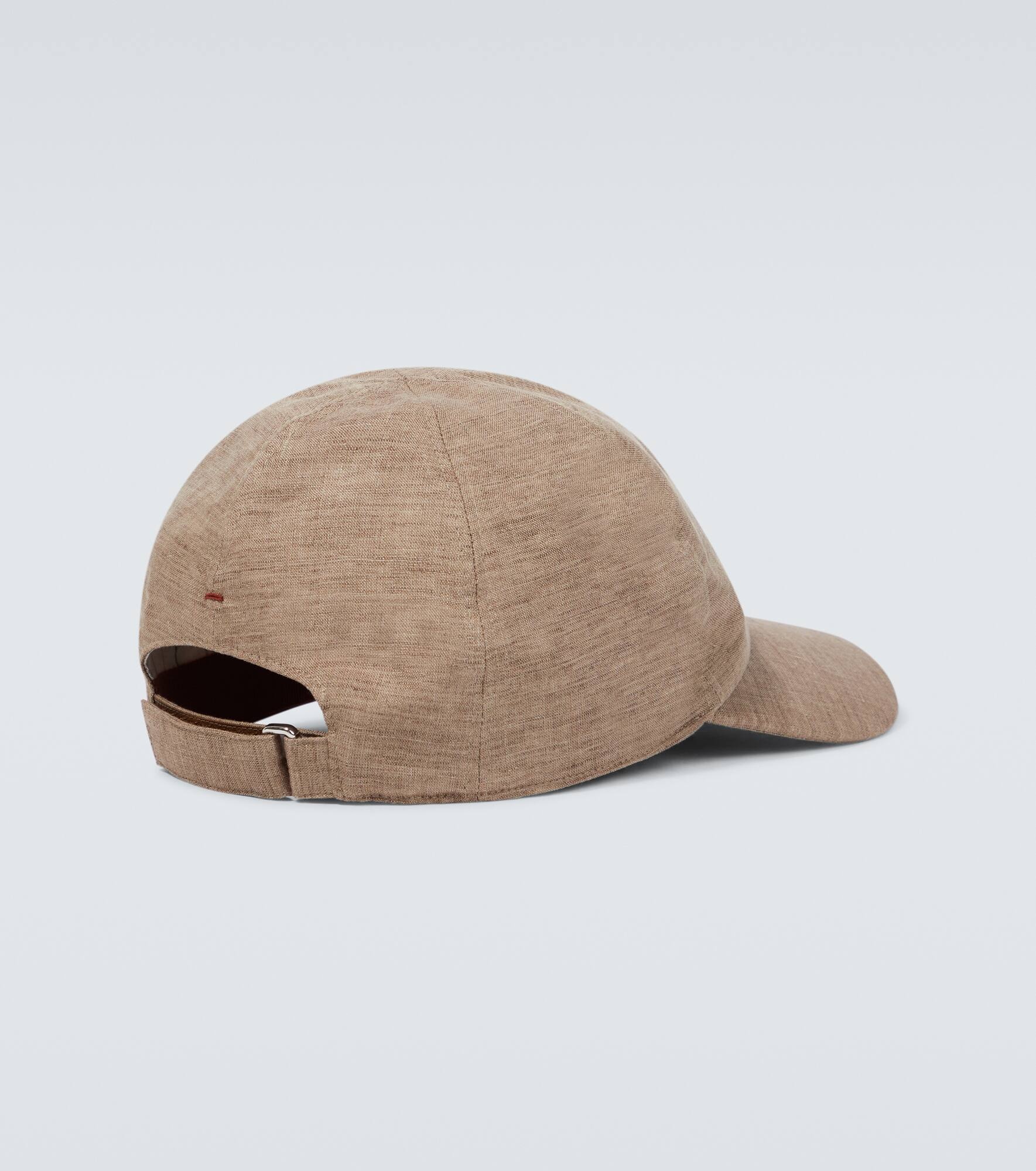 Logo linen baseball cap - 2