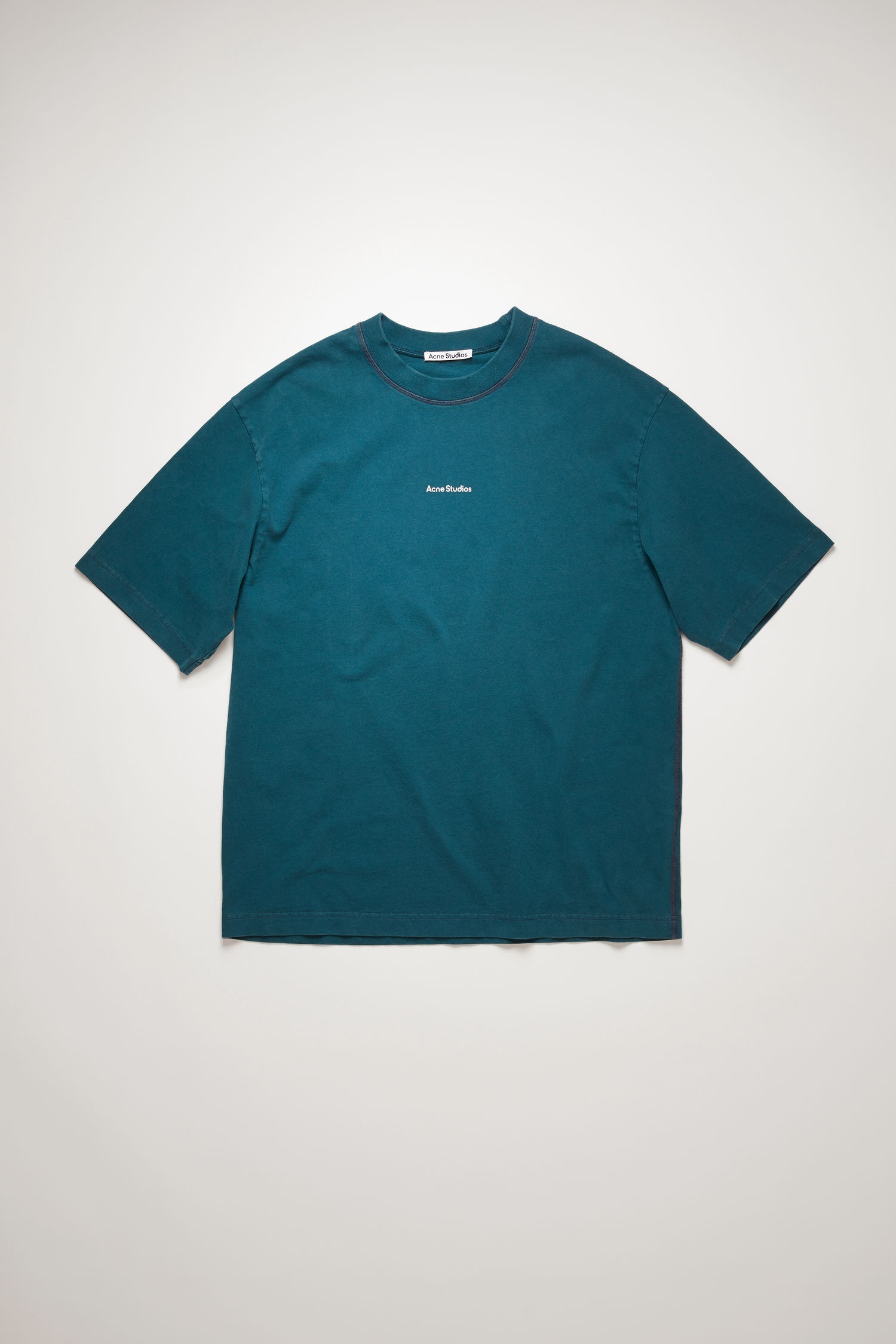 Reverse-logo t-shirt deep petrol - 4