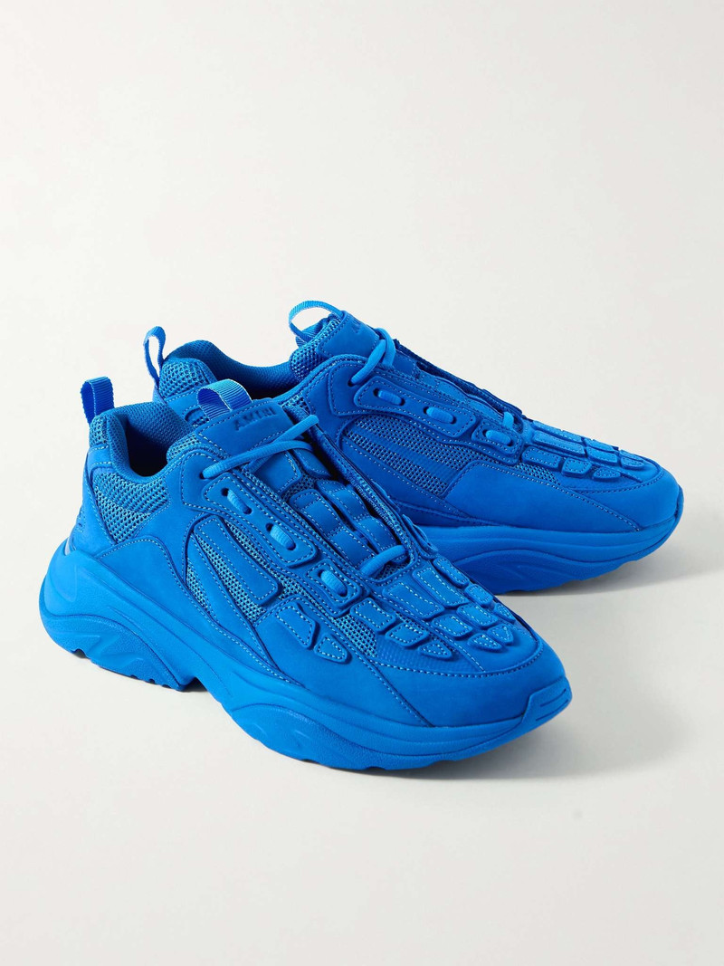 Bone Runner Leather and Suede-Trimmed Mesh Sneakers 4