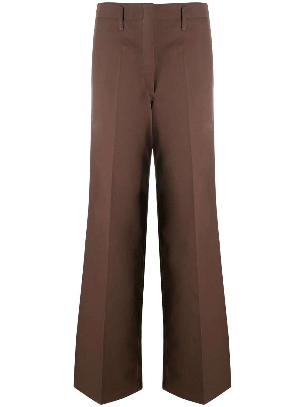 straight twill trousers - 1