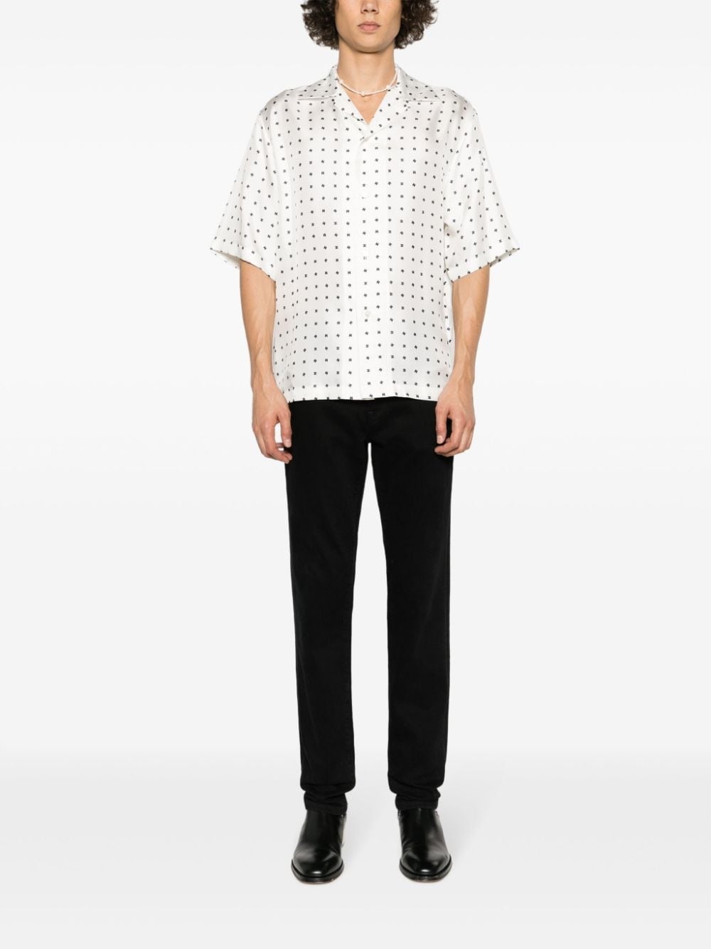 polka dot-print silk shirt - 2
