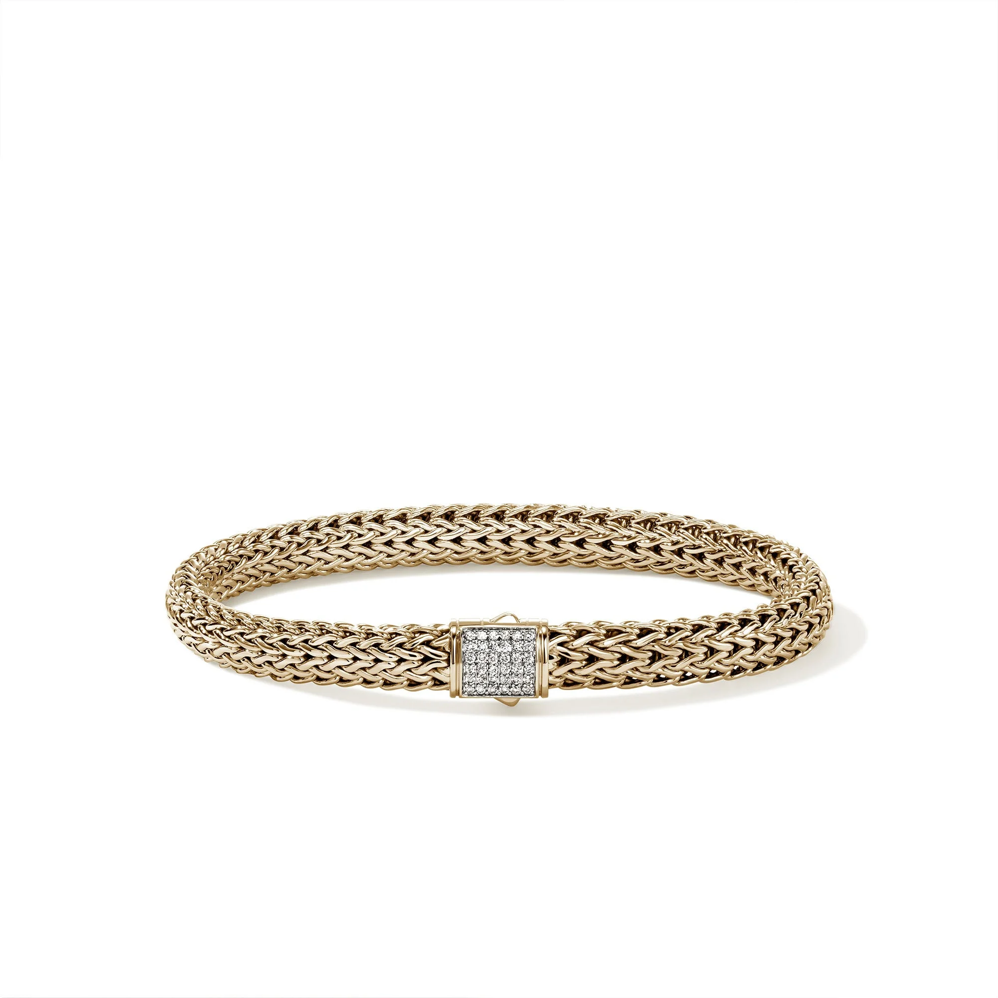Icon Bracelet, Gold, Diamonds, 6.5MM - 1