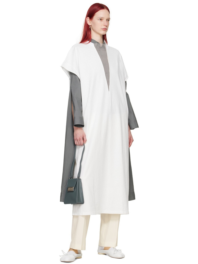 White V-Neck Maxi Dress 4