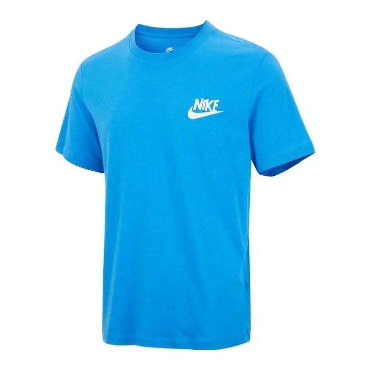 Nike Front Logo Short Sleeves Tee 'Inhale Exhale Blue white' DR7810-435 - 1