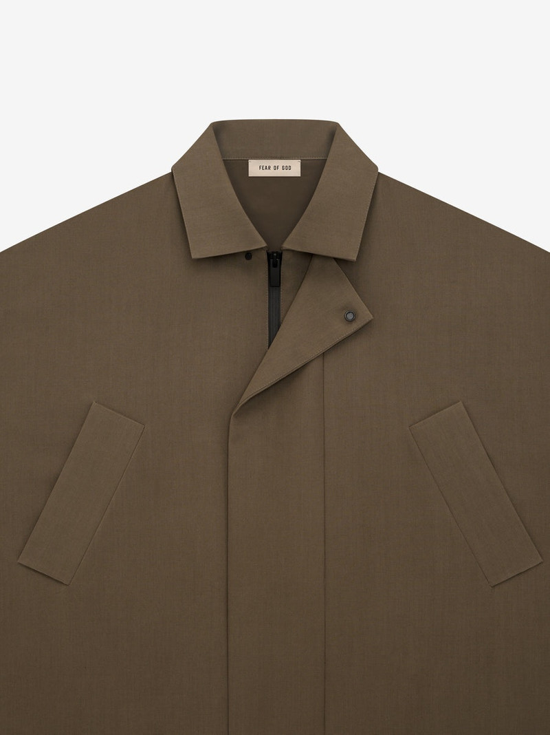 Wool Crepe 3/4 Length Trench 3