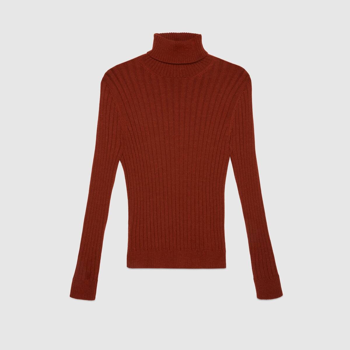 Rib knit wool alpaca turtleneck - 1