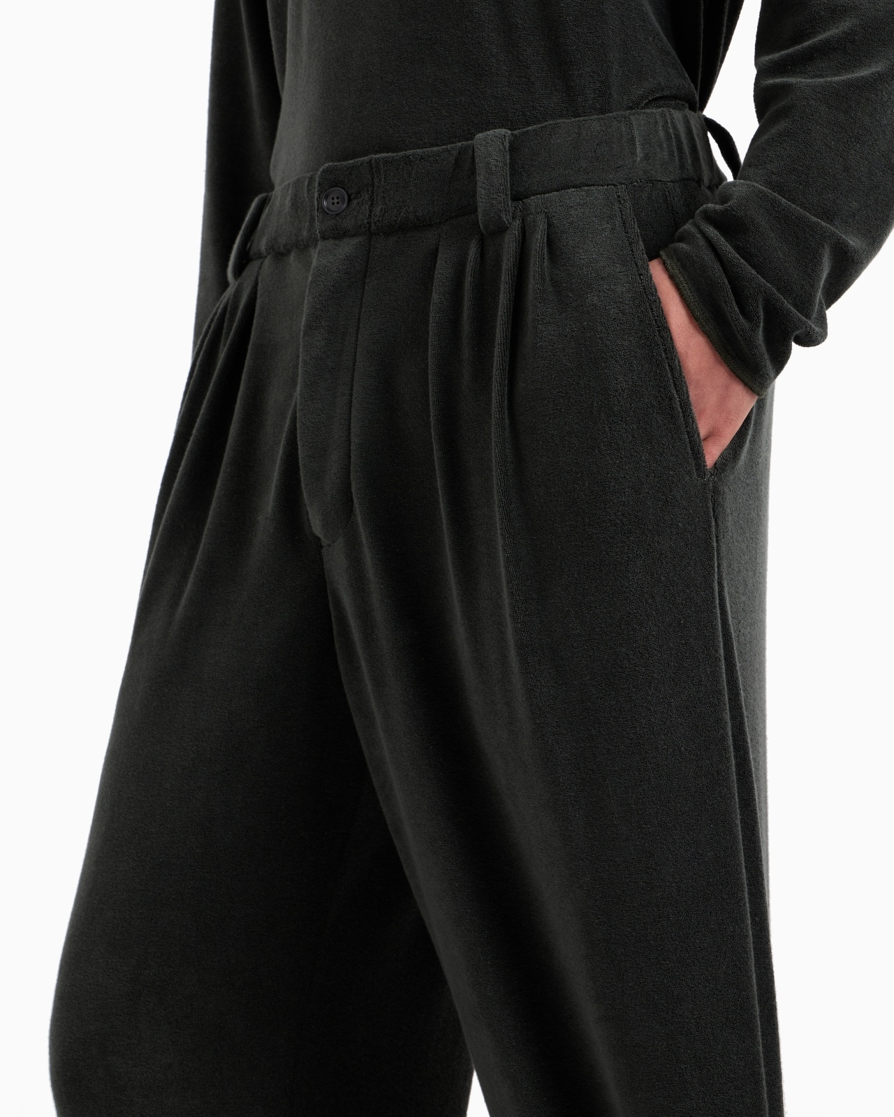 COTTON-BLEND SINGLE-DARTED TROUSERS - 5