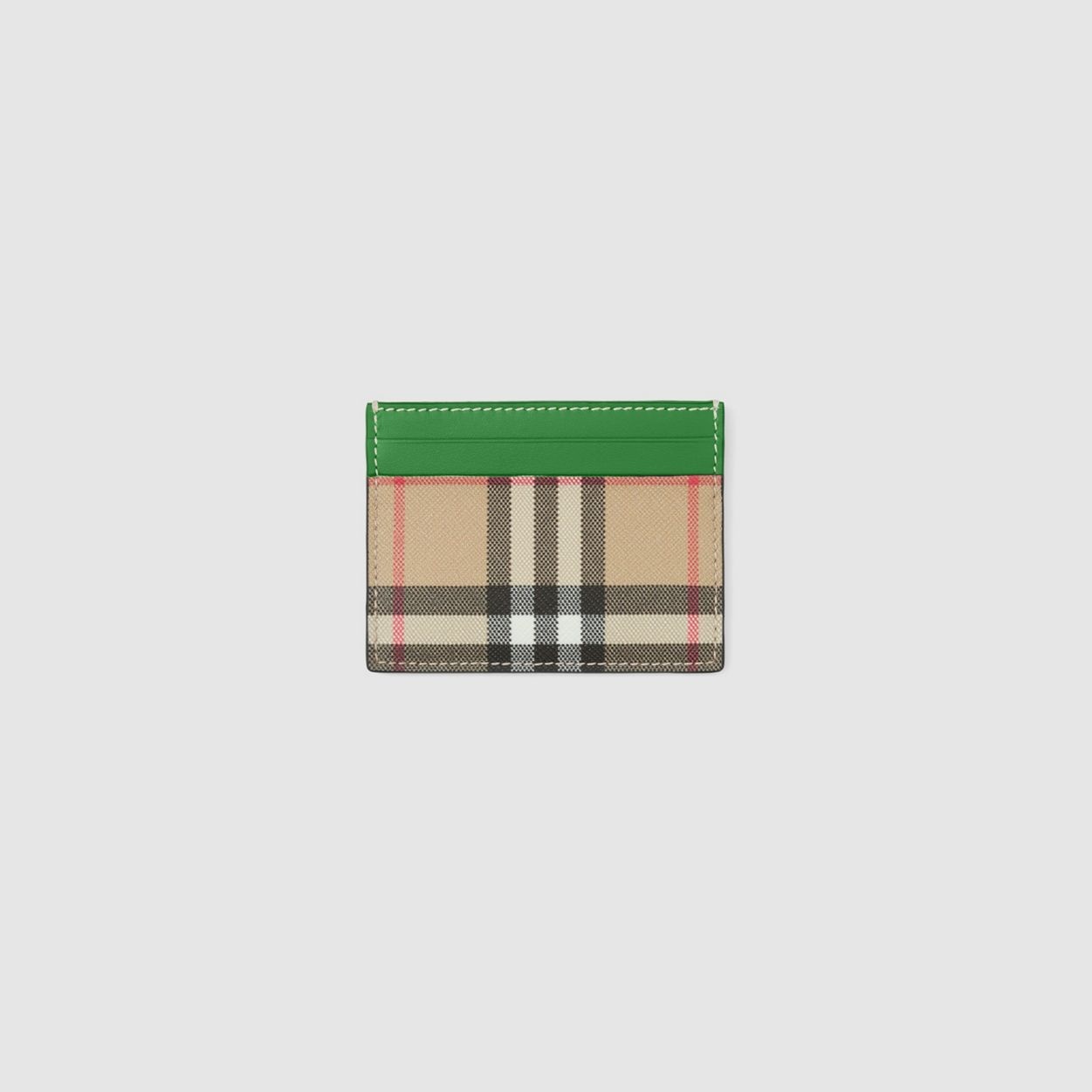 Vintage Check and Leather Card Case - 6