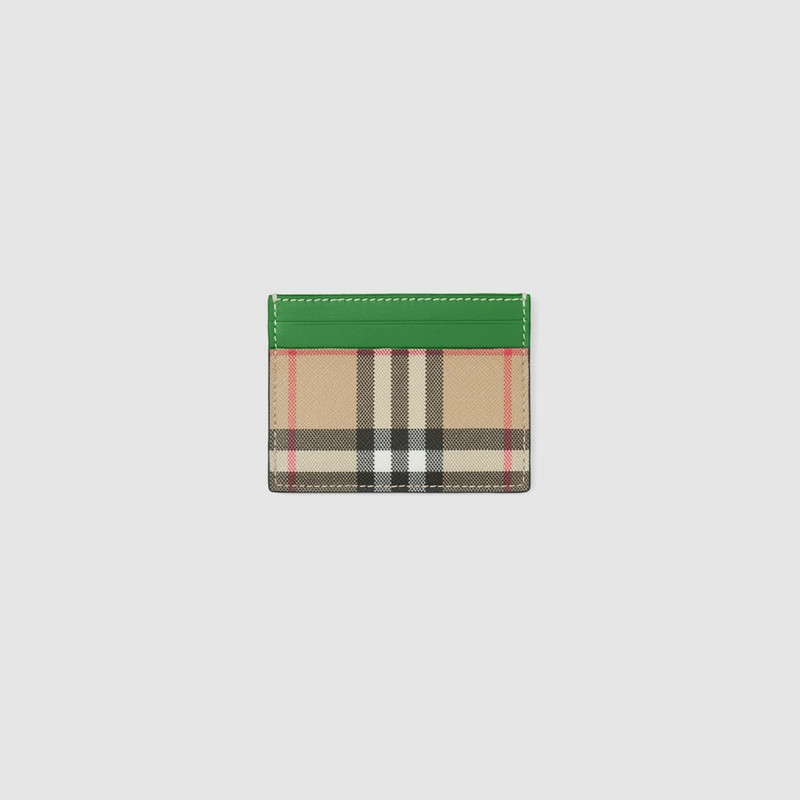 Vintage Check and Leather Card Case 6