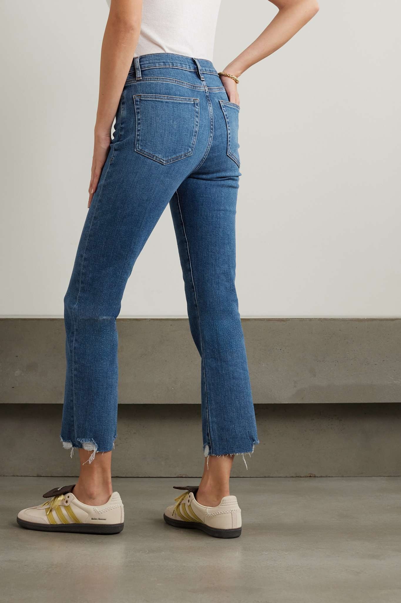 Le High Straight frayed cropped high-rise straight-leg jeans - 4