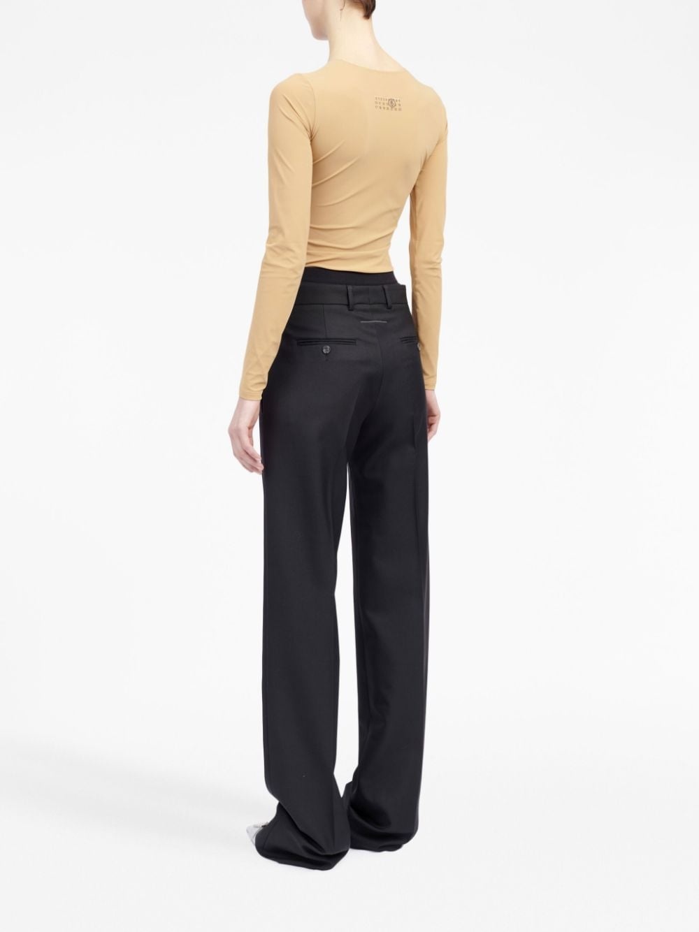double-layer straight-leg trousers - 5