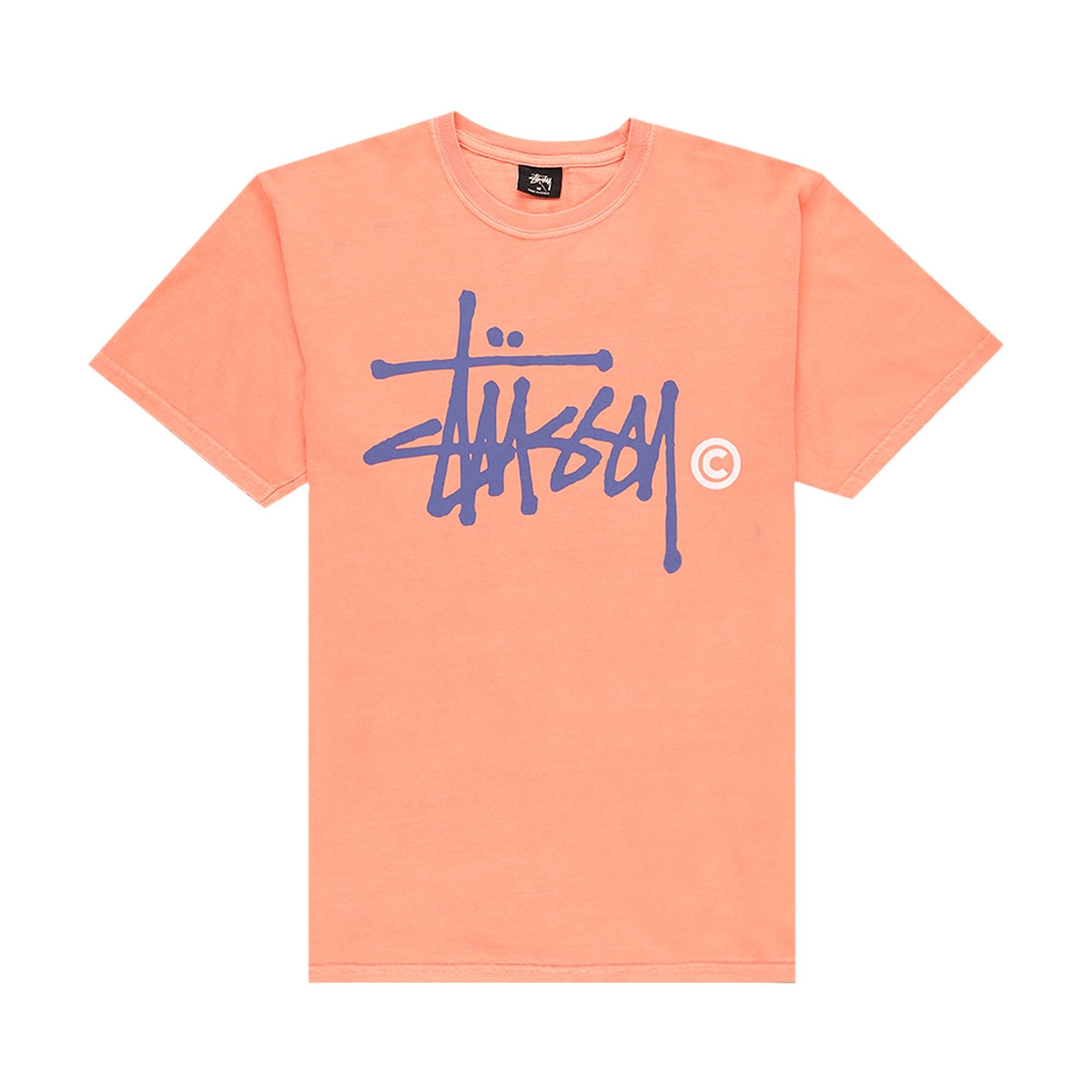 Stussy Basic Logo Pig. Dyed Tee 'Neon Orange' - 1