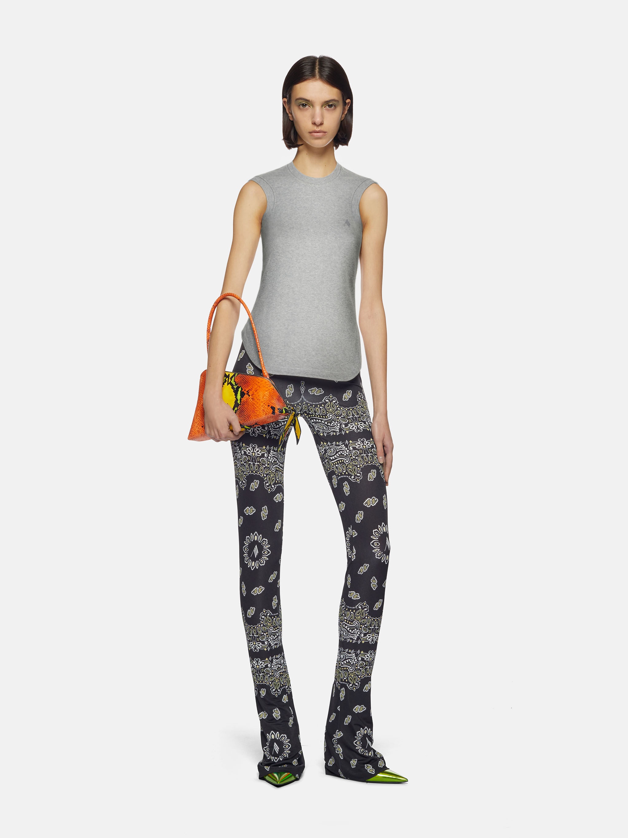 ''REESE'' MELANGE GREY TANK TOP - 2