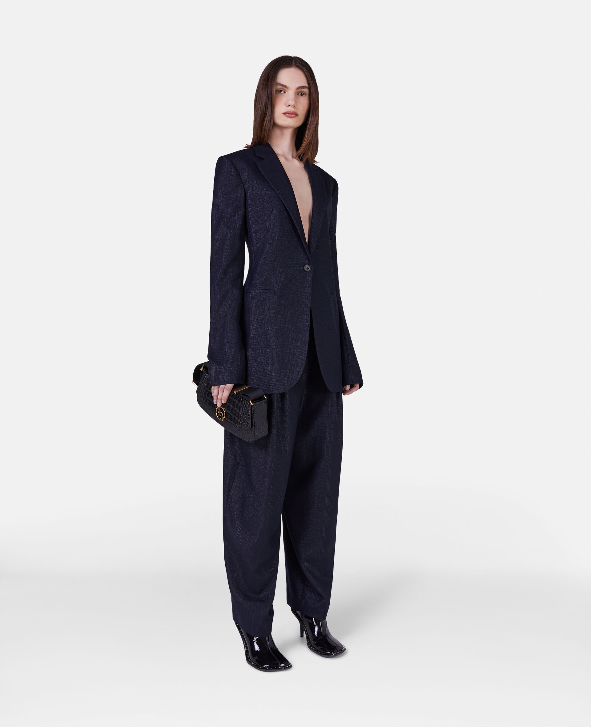 Pleated Banana Leg Trousers - 1