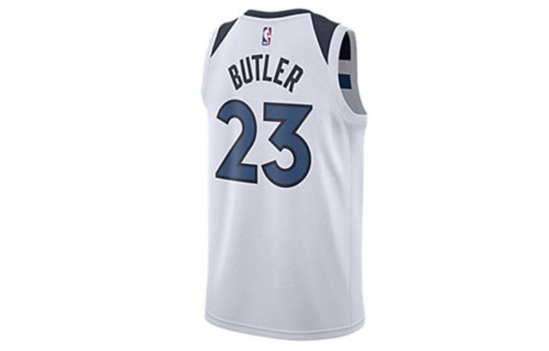 Nike Nike NBA Basketball Jersey Vest SW Fan Edition Minnesota Timberwolves Jimmy Butler 23 White Blue 864 outlook