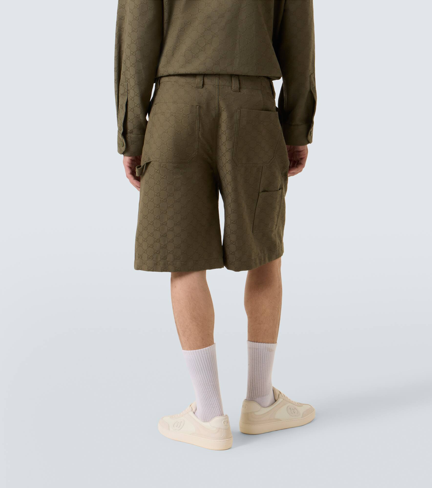 GG cotton-blend Bermuda shorts - 4