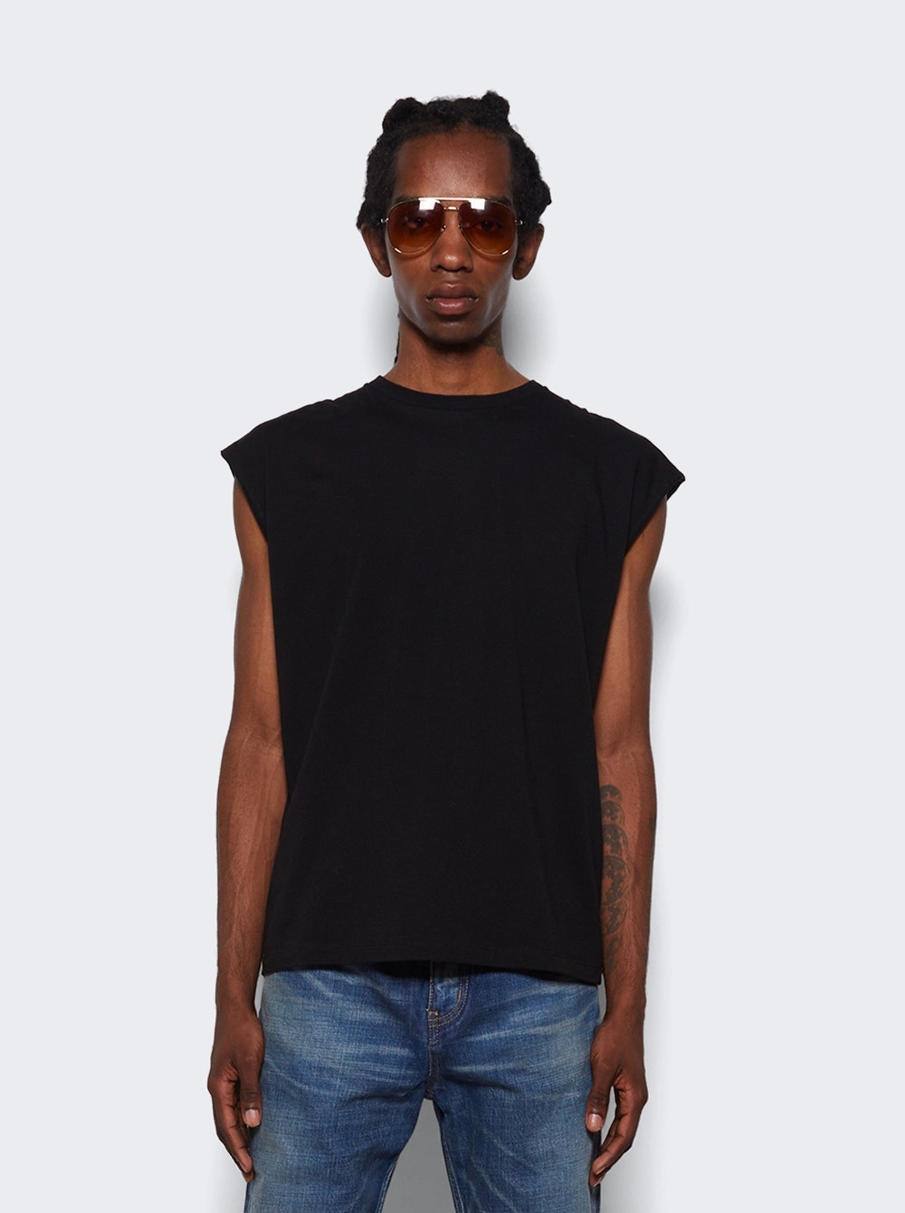 Sleeveless T-Shirt Black - 3