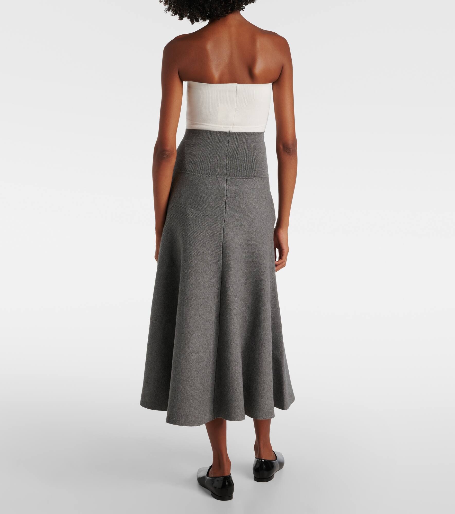 Gabrielle knitted midi skirt - 3