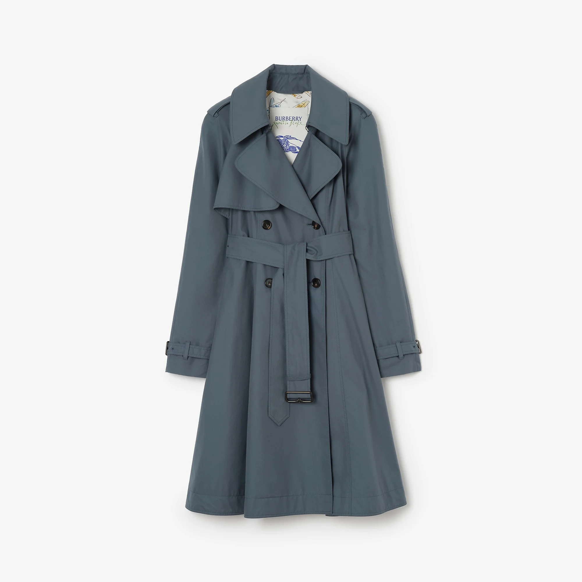 Long Tropical Gabardine Pembury Trench Coat - 1