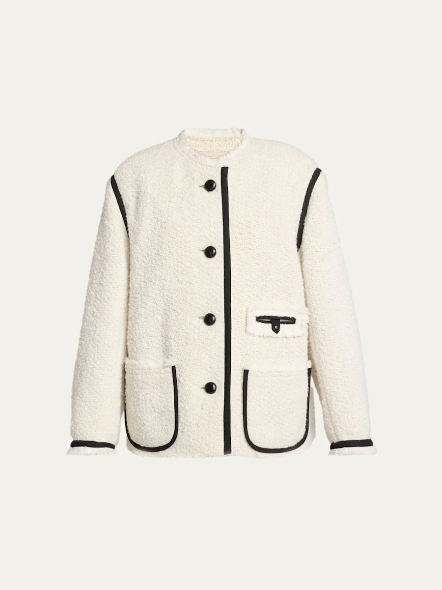 Maylin Contrast-Trim Tweed Jacket - 1