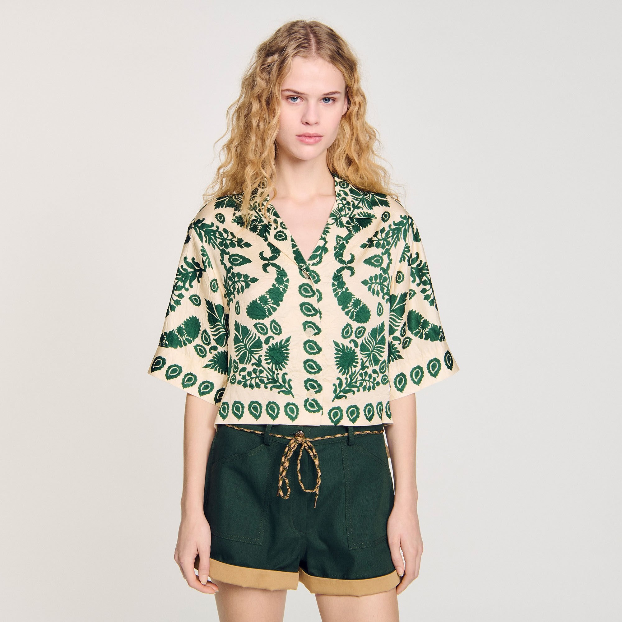 FLORAL MOTIF SHIRT - 4
