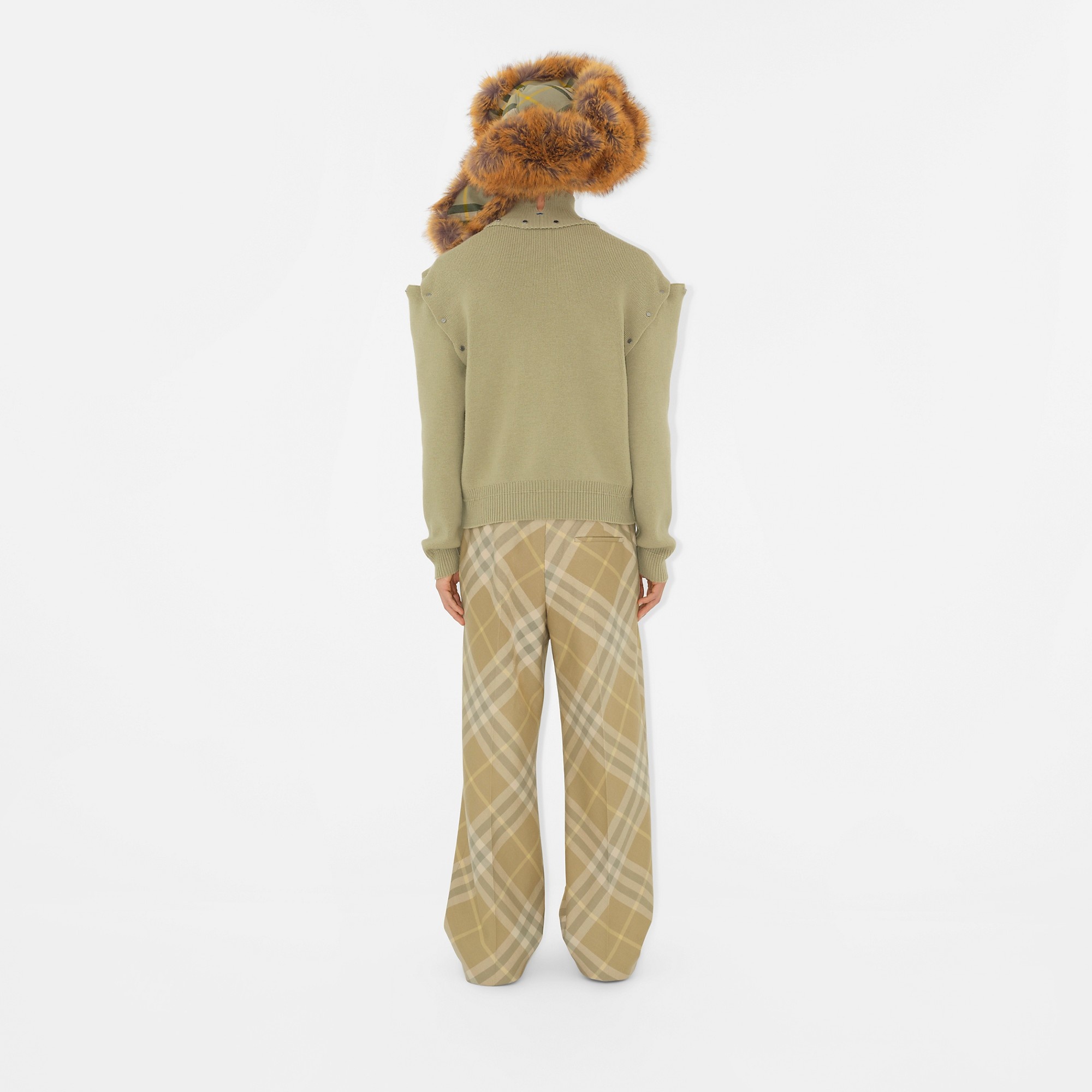 Check Wool Trousers - 4