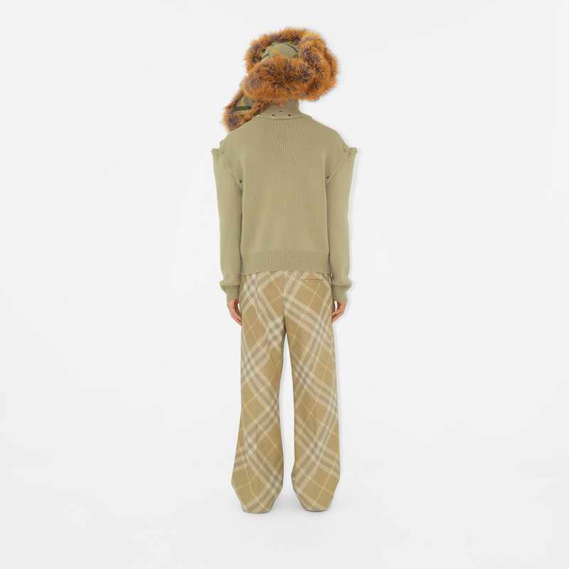 Check Wool Trousers 4