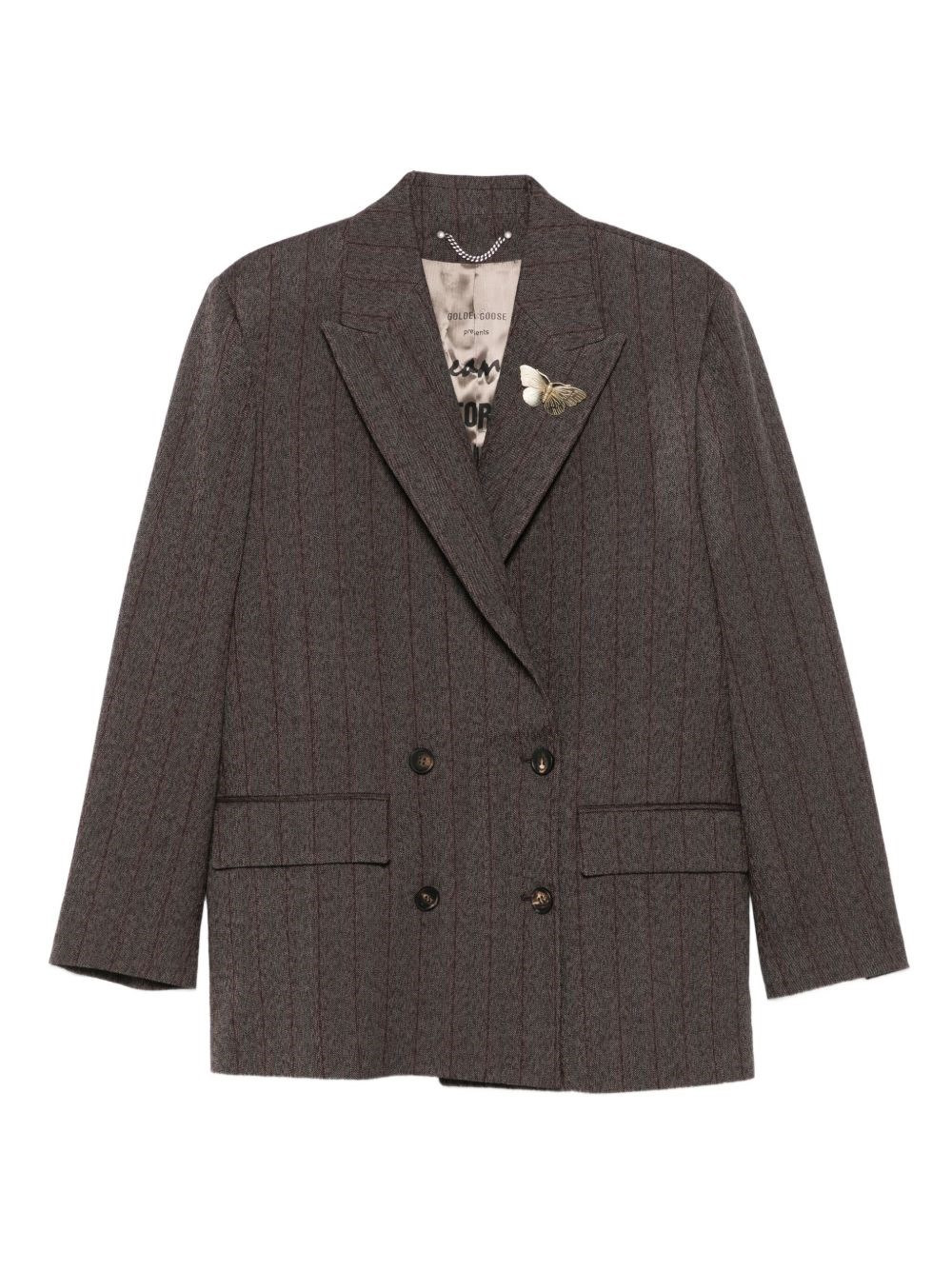 Wool double-breasted jacket - 1