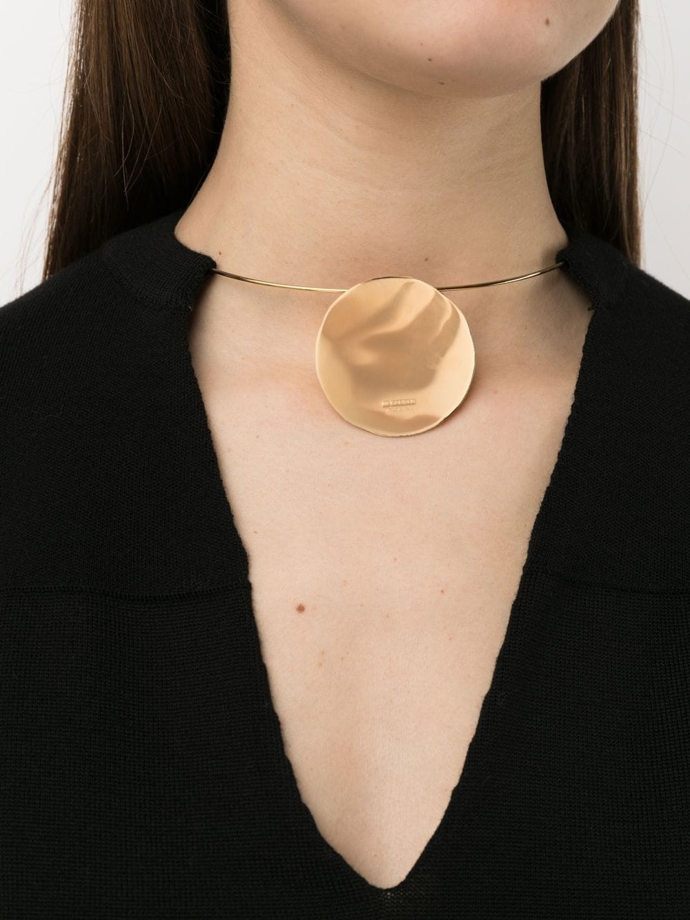 choker-neck short-sleeve top - 5