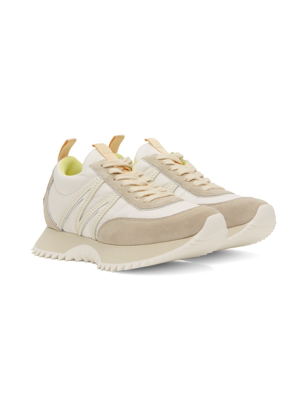 Beige & White Pacey Sneakers - 4