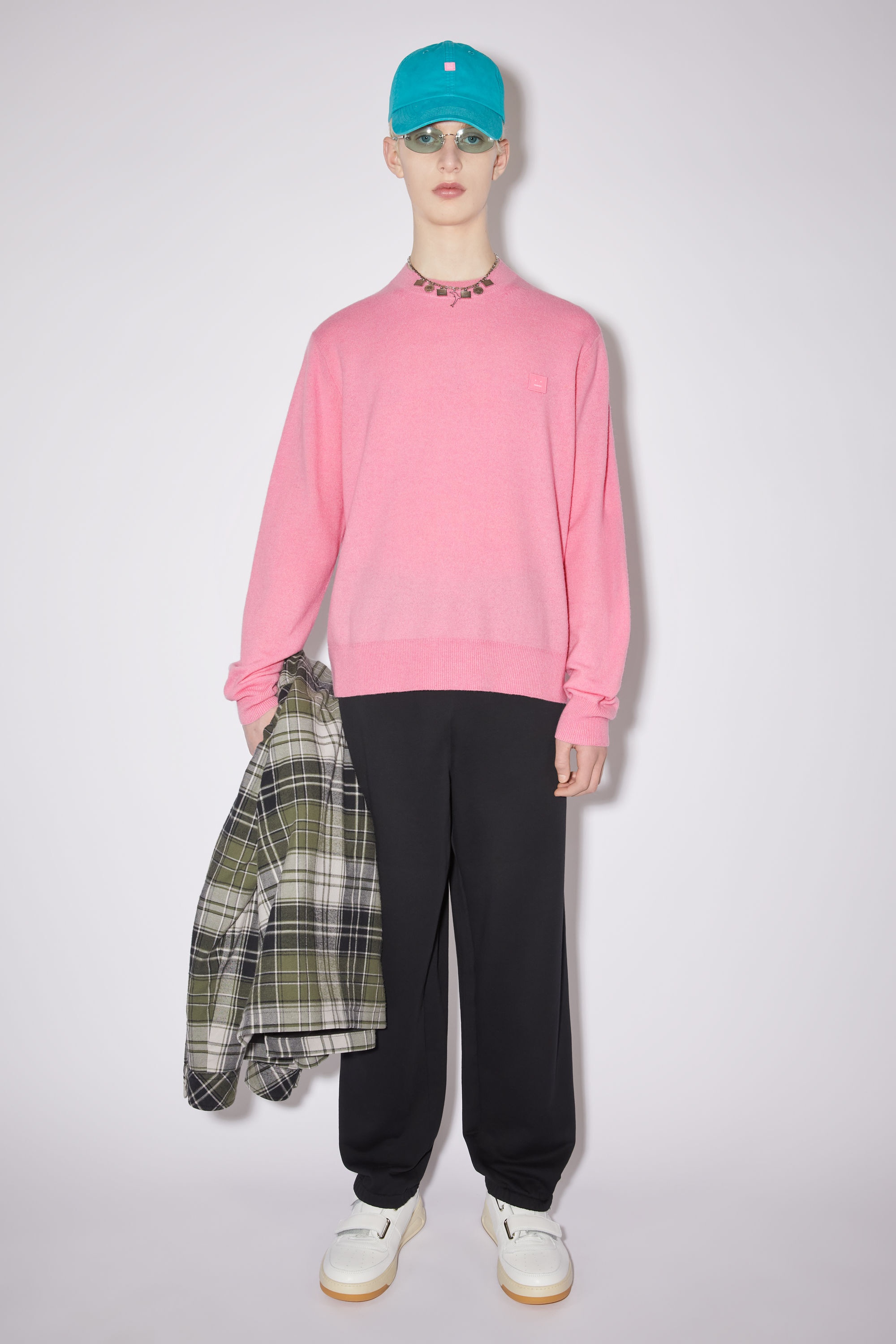Wool crew neck sweater - Bubble Pink - 2