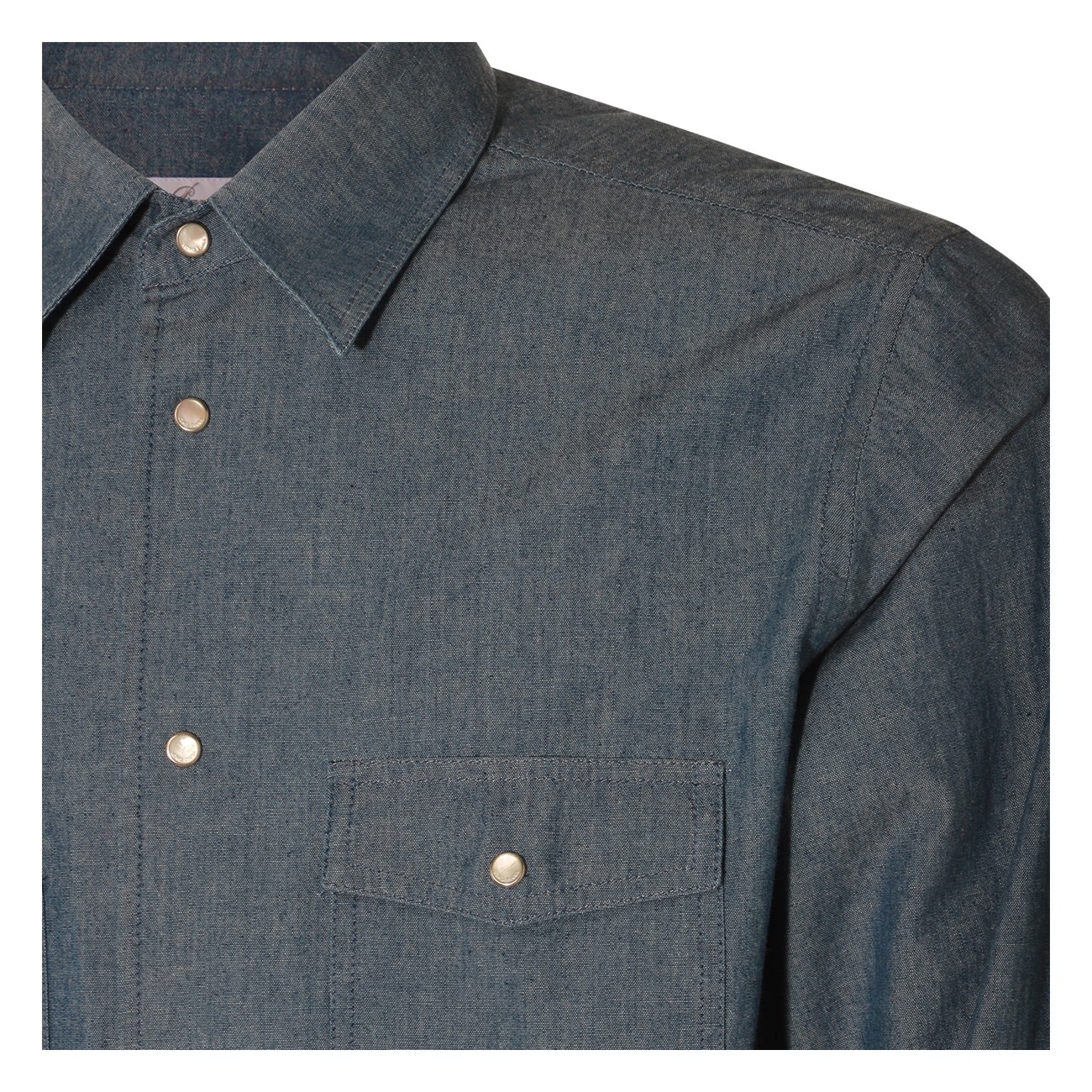 blue cotton shirt - 3